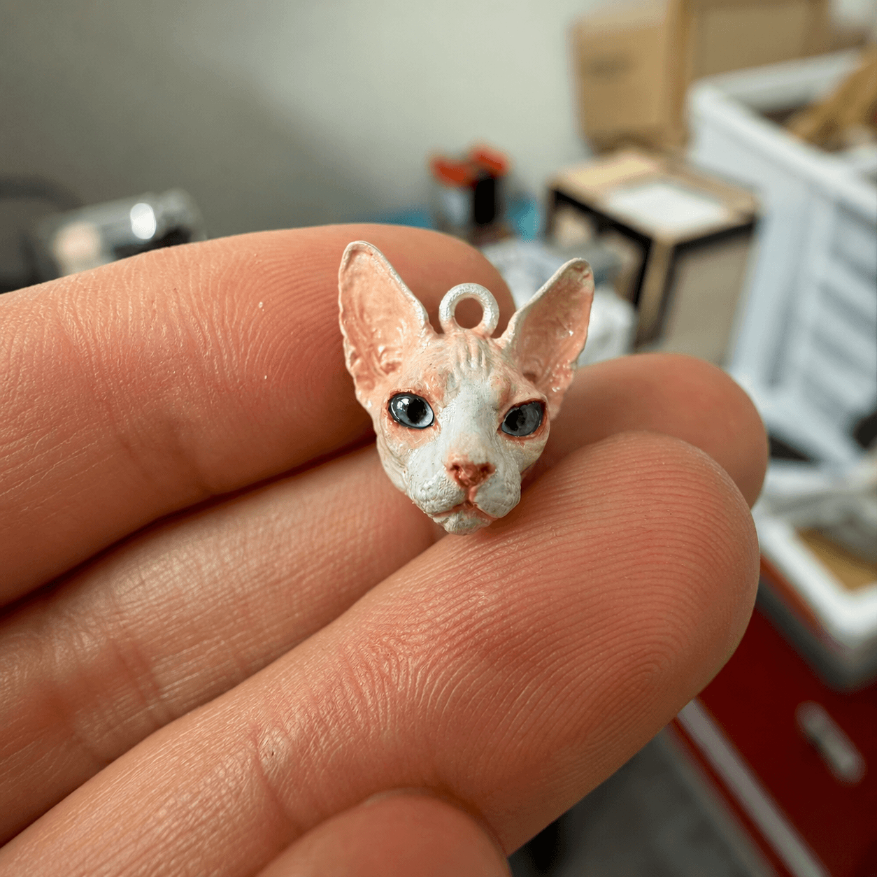 Custom Cat Portrait Necklace from Photo – Handmade Personalized Pet Jewelry Gift - Image 5